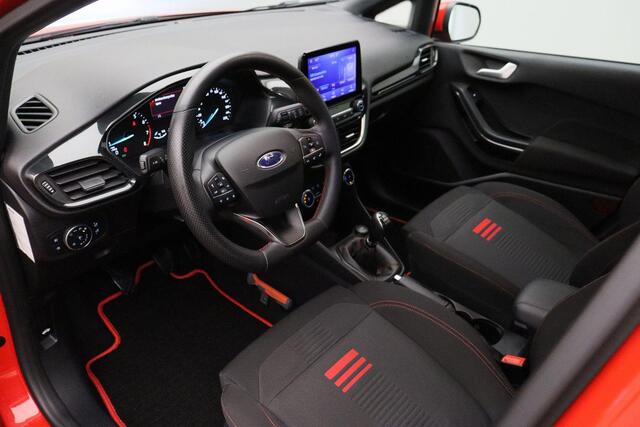 Ford FIESTA 1.0 EcoBoost Hybrid ST-Line X 2023 | CarPlay | 1e Eigenaar | Airco | Navigatie | Cruise Control | Achteruitrij Carmera | Parkeersensoren | Stoelverwarming | Stuurverwarming | Boekjes | Nationale Autopas