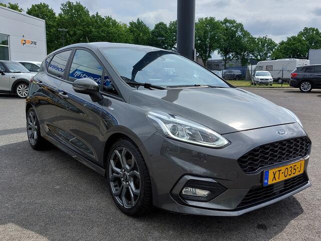 Ford FIESTA 1.0 EcoBoost 101pk ST-Line 5-Deurs | Navi | Apple Carplay + Android Auto | Clima | Cruise | Keyless Start | Pdc | Stoelverwarming | Rijstrook+Lichtsensor | Privacy Glass | 17''lm