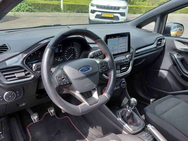 Ford FIESTA 1.0 EcoBoost 101pk ST-Line 5-Deurs | Navi | Apple Carplay + Android Auto | Clima | Cruise | Keyless Start | Pdc | Stoelverwarming | Rijstrook+Lichtsensor | Privacy Glass | 17''lm