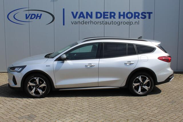 Ford FOCUS Wagon 1.0 EcoBoost,155pk Active AUTOMAAT ! Trekgewicht 1.500kg ! Slechts 12.000km ! Ruim ¤. 9.000,- beneden de nieuwprijs ! Volautm. airco dual, navigatie, telefoonvoorb., adaptive cruise control, LED verlichting, metallic lak, camera, front-, lane- en si