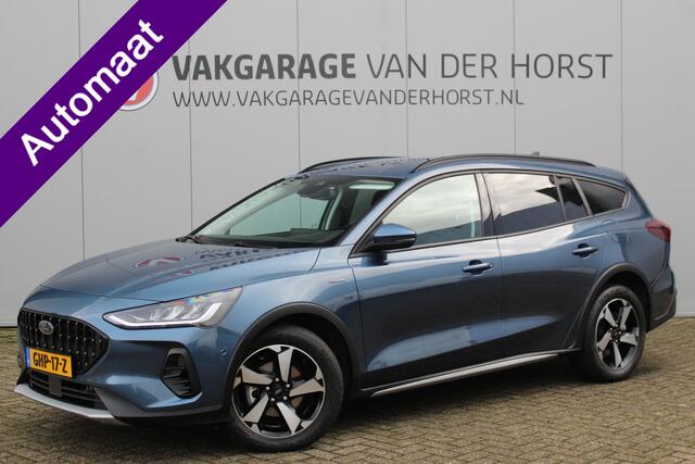 Ford FOCUS Wagon 1.0-155pk EcoBoost Mild-Hybrid Active AUTOMAAT ! Trekgewicht 1.500kg ! Slechts 6.600km ! Ruim ¤. 9.000,- beneden de nieuwprijs ! Volautm. airco dual, navigatie, telefoonvoorb., adaptive cruise control, LED verlichting, metallic lak, camera, front-, 