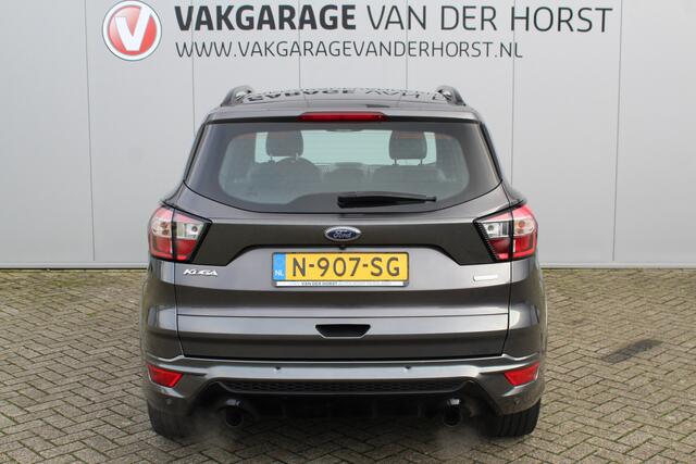 Ford KUGA 1.5-182pk EcoBoost ST-Line AWD-AUTOMAAT. Ideale caravantrekker: vierwielaangedreven automaat, trekgewicht 1.850kg ! Autm. airco dual, adapt. cruise cntrl, navigatie, telefoonvoorb., stoel- en voorraamverw., bi-xenon verl., lm wielen, camera, pdc v+a, Sony