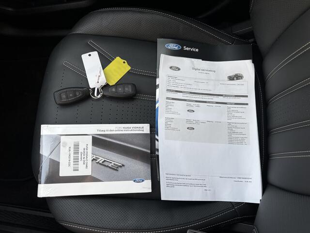 Ford KUGA 2.5 PHEV Plug-in Vignale Automaat / Fabrieksgarantie tot 04/2026 / Dealer Onderhouden / 1.500kg Trekgewicht / HUD / Driver Assistance Pack / Technology Pack / Stuur-, Stoel en Achterbank verwarming / Adaptieve CC / Apple Carplay Android Auto /