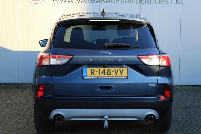 Ford KUGA 2.5-225pk PHEV Titanium X. Luxe hybride rijden voor een reëel bedrag ! Autm. airco, stoel-, stuur- en voorraamverw., elektr. panoramadak, navigatie, telefoonvoorb., camera v+a, elektr. trekhaak, elektr. achterklep, adaptieve cruise cntrl etc.