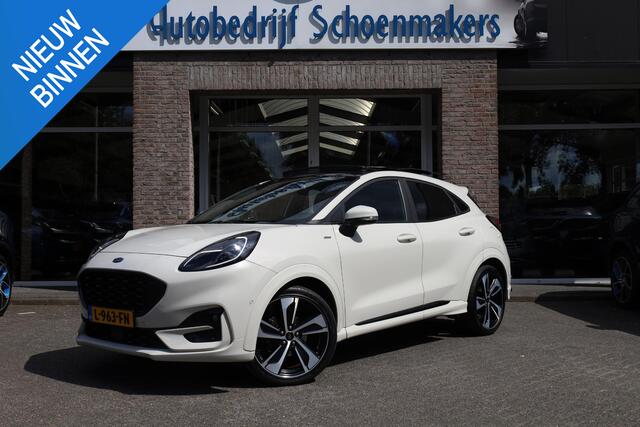 Ford PUMA 1.0 EcoBoost Hybrid ST-Line X ST-LINE PANO AFN-TREKH HALF-LEER RUIT/STOELVERW. ELEC.ACHTERKLEP/SPIEGELS CAMERA DAB 2XPDC 19''LMV METROPOLIS-WHITE!!