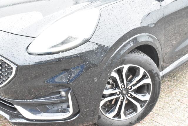 Ford PUMA 1.0 EcoBoost Hybrid ST-Line Vignale 155pk | Navigatie | Camera | Leder | Panoramisch open dak | Airco ECC | Carplay & Android Auto | LM velgen | Adaptieve Cruise Control | Zeer Compleet uitgevoerde auto!
