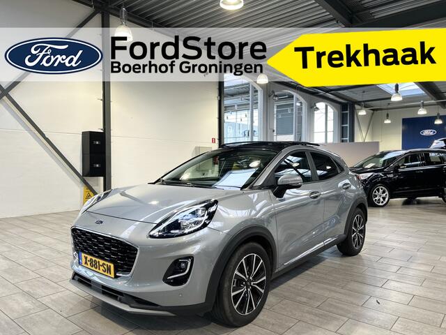 Ford PUMA EcoBoost Hybrid Titanium 155PK | Winterpack | Trekhaak | Dealer onderhouden | Pano | Adapt. Cruise |