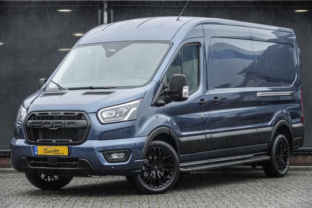 Ford TRANSIT L3H2 | 2.0Tdci 165Pk A8 Aut. | 350 | Raptor Edition | 2x Schuifdeur | Nieuw Model | Chrome Blue
