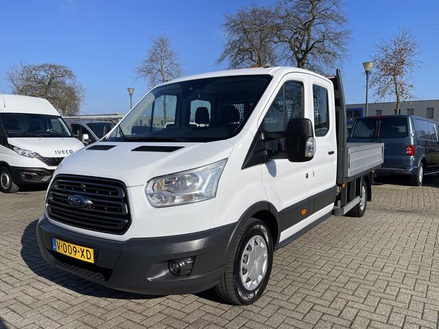 Ford TRANSIT 350 2.0 TDCI L3H1 DC 7 persoons pickup / vaste prijs rijklaar ¤ 18.950 ex btw / lease vanaf ¤ / airco / cruise / open laadbak / trekhaak 2650 kg / euro 6 diesel