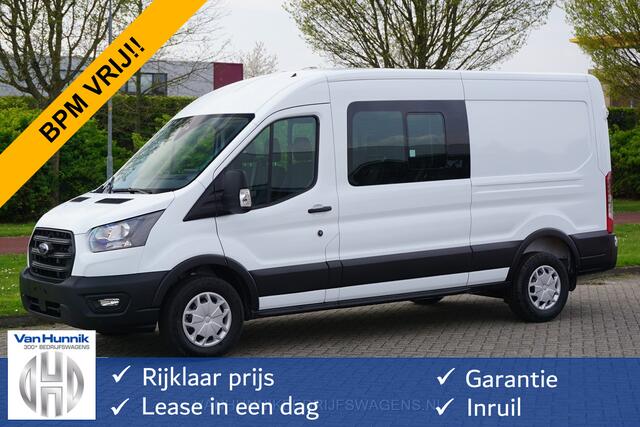 Ford TRANSIT 350L 130PK L3H2 Dubbel Cabine BPM VRIJ!! Climate, Cruise, 12" Sync4 Camera/Apple CP NR. 995
