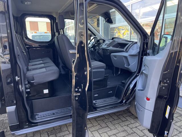Ford TRANSIT 350 2.0 TDCI L4 DC Cruise controle Trekhaak 2800kg trekgewicht 6-Persoons Telefoonverbinding 1e eigenaar Open laadbak Pick up p-up bakwagen Euro 6