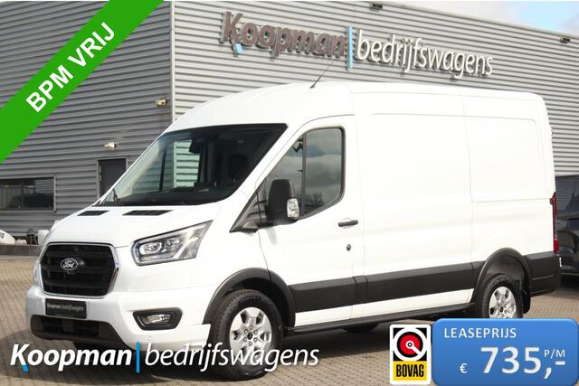 Ford TRANSIT 350 2.0TDCI 165pk L2H2 Limited | Automaat | 360° Camera | Adap. Cruise | Carplay/Android | Lease 735,- p/m