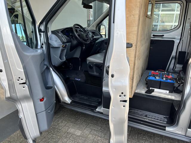 Ford TRANSIT 350 2.0 TDCI L3 DC Laadkraan Telefoonverbinding 3-Persoons Telefoonverbinding 1e eigenaar Pick up p-up bakwagen Euro 6 Bpm vrij voor ondernemers