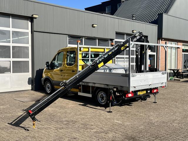 Ford TRANSIT 310 2.2 TDCI L3 126pk Laadkraan Hiab 023 T3 Airco Dubbele cabine Trekhaakhaak 2800kg Open laadbak Pick-up p-up Bakwagen 1e eigenaar Ex gemeente Euro 5