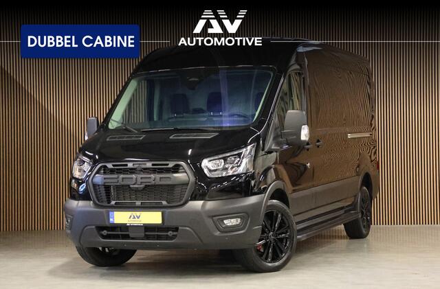 Ford TRANSIT 350 2.0 TDCI L3H2 165PK AUT Limited DC | 7-Zitter | L+R Schuifdeur | 360 Camera | ACC | Navigatie | Bi-Xenon | Lane assist | BLIS | CarPlay | Stoelverwarming | Stuurwielverwarming | Dubbel Cabine | Facelift model MY2025