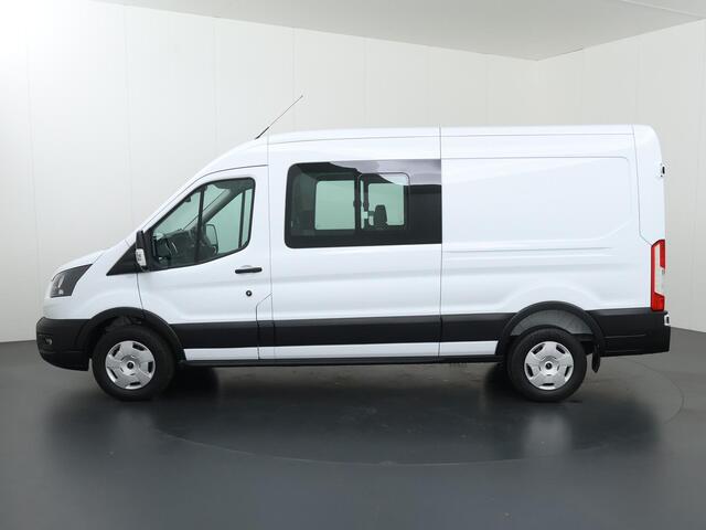 Ford TRANSIT 350 | 2.0 TDCI | L3 H2 | Dubbele Cabine | Trend | TREKHAAK 2500 KG AHW | CLIMATE CONTROL | PARKEERSENSOREN V+A | CRUISE CONTROL | BIJRIJDERSBANK | LAADRUIMTE PAKKET | APPLE CARPLAY / ANDROID AUTO | STOEVERWARMING