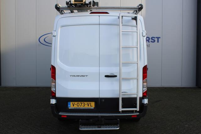 Ford TRANSIT 290 2.0-105pk TDCI L2H2 Ambiente. Compleet ingerichte Ford Transit ! Camera, pdc v+a, airco, ladder achterd., opstaptrede met trekhaak, imperiaal met ladder, omvormer naar 220V, etc etc.
