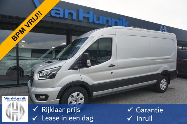 Ford TRANSIT 350L L3H2 Limited AUT-10 RWD 165PK BPM VRIJ Navi, Adap. Cruise, 360° Cam, 3.5T Trekhaak!! NR. A216