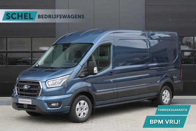 Ford TRANSIT 350 2.0 TDCI L3H2 Limited 165pk - LUCHTVERING - ACC - Blind Spot - 360 camera - Navigatie - Stoel-Stuurverwarming - Trekhaak - Rijklaar