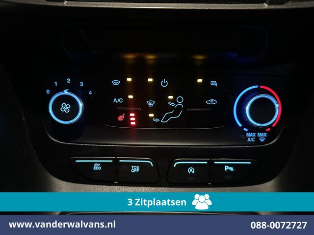 Ford TRANSIT CONNECT 1.5 EcoBlue 100pk L2H1 Euro6 Airco | 3-Zits | Cruisecontrol | Stoelverwarming | Verwarmde voorruit Parkeersensoren, Bijrijdersbank