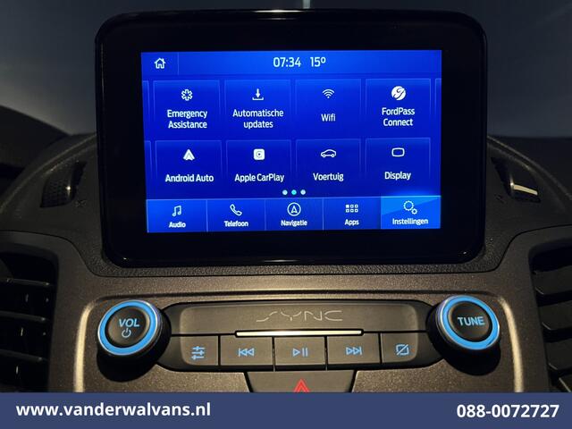 Ford TRANSIT CONNECT 1.5 EcoBlue 120pk L2H1 Euro6 Airco | Apple Carplay | Camera | Navigatie | Stoelverwarming 1500kg trekvermogen, zijdeur, verwarmde voorruit, parkeersensoren