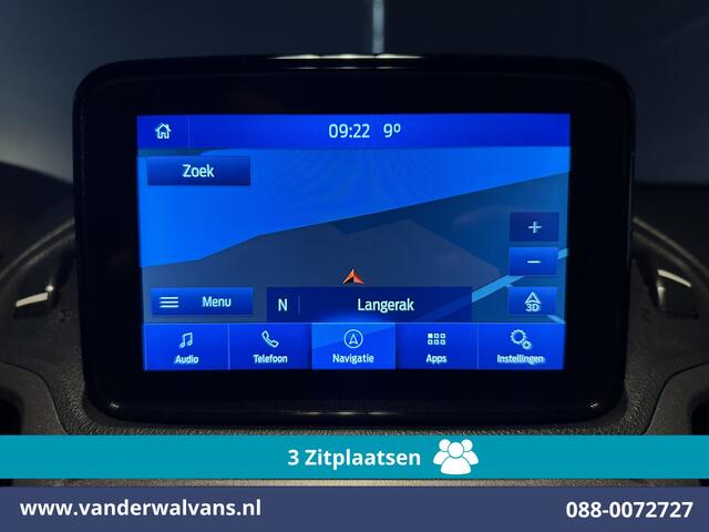Ford TRANSIT CONNECT 1.5 EcoBlue 120pk L2H1 Euro6 Airco | 3-Zits | Camera | Navigatie | Android Auto | Stoelverwarming Verwarmde voorruit, Parkeersensoren, Bijrijdersbank