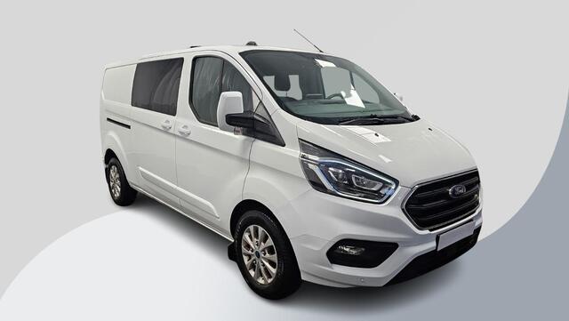 Ford TRANSIT CUSTOM 340 2.0 TDCI L2H1 Limted | 170pk Automaat | Dubbele Cabine | DC | Dubbele Schuifdeur incl. privacy glass | Standkachel | Stoelverwarming | Xenon Koplampen | Trekhaak | Camera