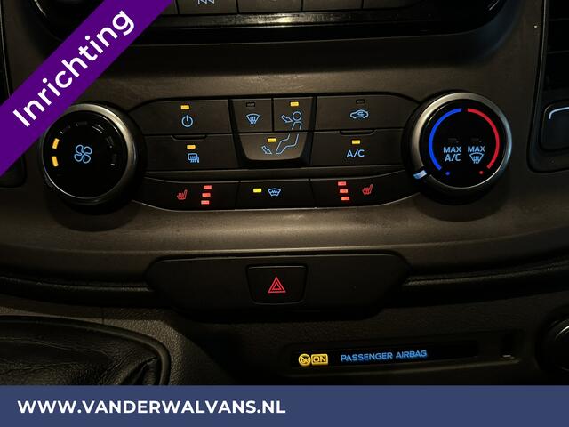 Ford TRANSIT CUSTOM 2.0 TDCI 131pk L1H1 inrichting Euro6 Airco | Camera | LED | Apple Carplay | Cruisecontrol Parkeersensoren, Bijrijdersbank, 2500kg trekvermogen, stoelverwarming, verwarmde voorruit
