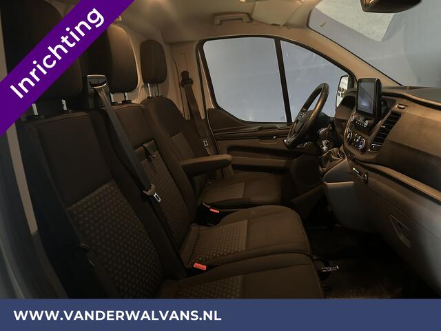 Ford TRANSIT CUSTOM 2.0 TDCI 131pk L1H1 inrichting Euro6 Airco | Camera | LED | Apple Carplay | Cruisecontrol Parkeersensoren, Bijrijdersbank, 2500kg trekvermogen, stoelverwarming, verwarmde voorruit