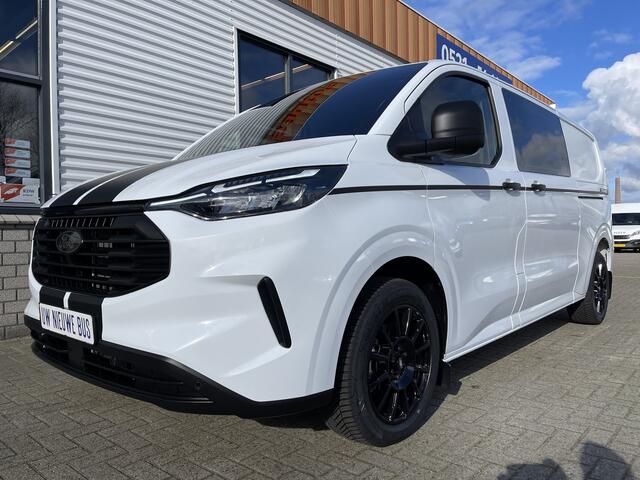 Ford TRANSIT CUSTOM 340 2.0 TDCI 130pk L2H1 Sport originele DC 5 persoons / rijlklaar ¤ 42.950 ex btw / lease vanaf ¤ 769 / 18 inch velgen 4 seizoenen banden / nieuwe bus BPM vrij !