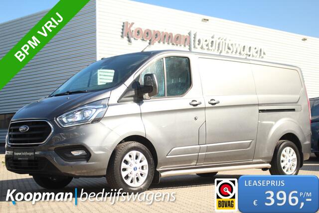 Ford TRANSIT CUSTOM 300 2.0TDCI 130pk L2H1 Limited | Trekhaak | Adap. Cruise | 2-Zits | L+R Zijdeur | Lease 396,- p/m