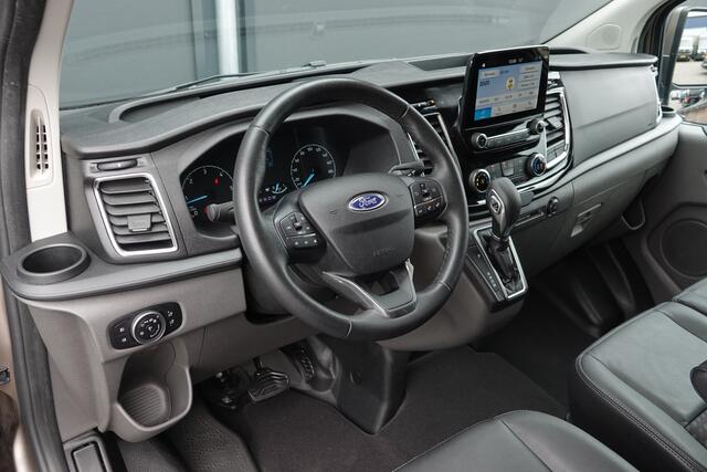 Ford TRANSIT CUSTOM L2H1 2.0Tdci 185Pk Aut. | Sport | 2xSchuifdeur | Stoel-Bank | Achteruitrijcamera | Achterspoiler | Trekhaak | 17''