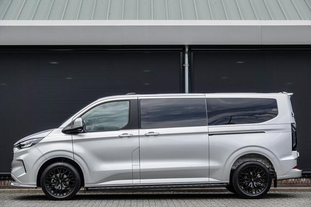 Ford TRANSIT CUSTOM L2H1 Dubbel Cabine 2.0Tdci 170Pk Aut. | Limited | 360° Camera | 2xSchuifdeur | Trekhaak | Spoilerpack | 19'' | Moondust Zilver