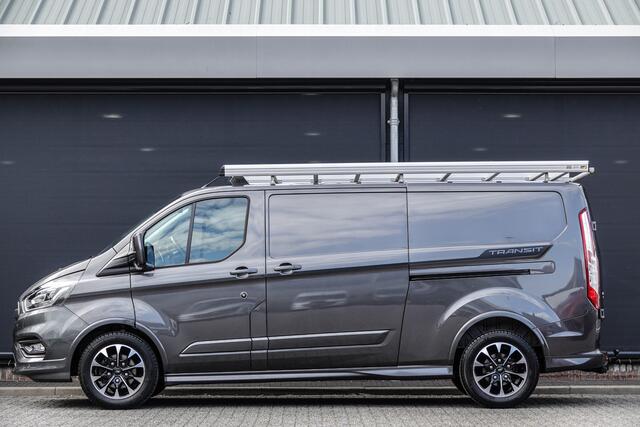 Ford TRANSIT CUSTOM L2H1 2.0 Tdci 185Pk Aut. | Sport 320 | Stoel-Bank | 2xSchuifdeur | Imperiaal | Achteruitrijcamera | Trekhaak | 17''