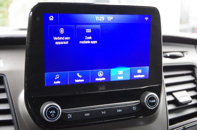 Ford TRANSIT CUSTOM 2.0 TDCI 12-2022 130PK, 3-ZITS, NAVI, CAMERA, CRUISE, STOELVERWARMING, PARKEERSENSOREN AIRCO, APPLE CARPLAY DIK MAKEN, STAAT NIET ONLINE