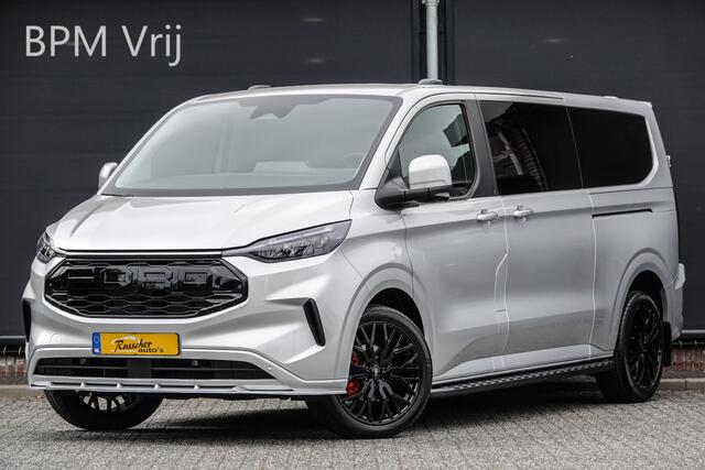 Ford TRANSIT CUSTOM L2H1 Dubbel Cabine 170Pk Aut. | Raptor Edition | Rode remzadels | 20'' Moondust Zilver