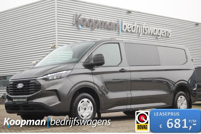 Ford TRANSIT CUSTOM 320 2.0TDCI 136pk L2H1 Trend DC | 6-Zits | Sync 4 13" | Keyless | Carplay/Android | Lease 681,- p/m