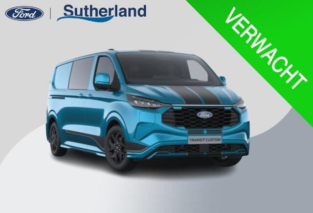 Ford TRANSIT CUSTOM 320 2.5 PHEV L2H1 Sport DC 233pk | Dubbele zijschuifdeur | Inklapbare trekhaak | 19 inch lichtmetalen Sport velgen (mat zwart) | Verwarmbaar stuurwiel | Navigatie systeem
