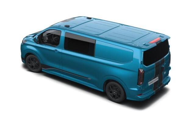 Ford TRANSIT CUSTOM 320 2.5 PHEV L2H1 Sport DC 233pk | Dubbele zijschuifdeur | Inklapbare trekhaak | 19 inch lichtmetalen Sport velgen (mat zwart) | Verwarmbaar stuurwiel | Navigatie systeem