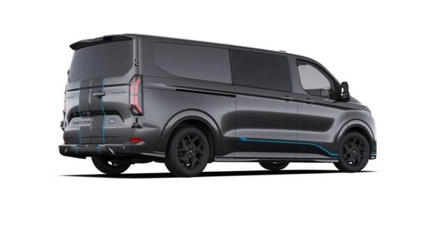 Ford TRANSIT CUSTOM 320 2.5 PHEV L2H1 Sport DC 233pk | Dubbele zijschuifdeur | Inklapbare trekhaak | 19 inch lichtmetalen Sport velgen (mat zwart) | Verwarmbaar stuurwiel | Navigatie systeem