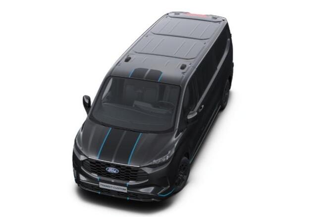Ford TRANSIT CUSTOM 320 2.5 PHEV L2H1 Sport DC 233pk | Dubbele zijschuifdeur | Inklapbare trekhaak | 19 inch lichtmetalen Sport velgen (mat zwart) | Verwarmbaar stuurwiel | Navigatie systeem