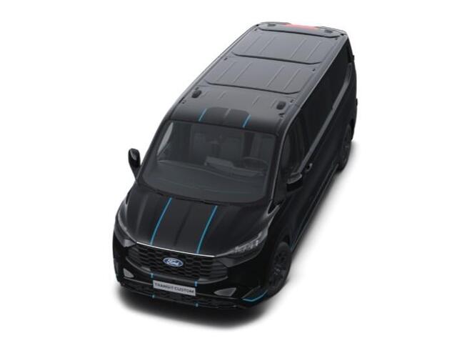 Ford TRANSIT CUSTOM 320 2.5 PHEV L2H1 Sport DC 233pk | Dubbele zijschuifdeur | Inklapbare trekhaak | 19 inch lichtmetalen Sport velgen (mat zwart) | Verwarmbaar stuurwiel | Navigatie systeem