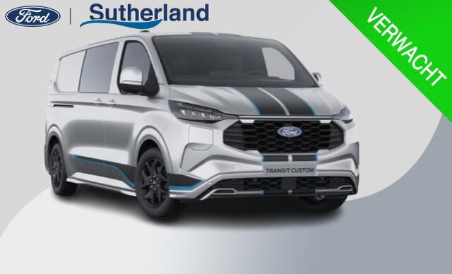 Ford TRANSIT CUSTOM 320 2.5 PHEV L2H1 Sport DC 233pk | | Dubbele Cabine | Dubbele zijschuifdeur | Inklapbare trekhaak | 19 inch lichtmetalen Sport velgen (mat zwart) | Verwarmbaar stuurwiel | Navigatie systeem
