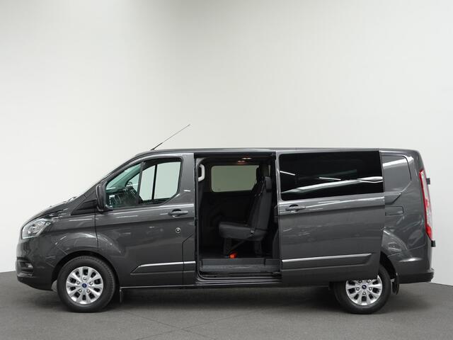 Ford TRANSIT CUSTOM 300 2.0 TDCI L2H1 Limited Dubbele Cabine Automaat Navigatie Airco 2 Schuifdeuren Trekhaak PDC Carplay DAB