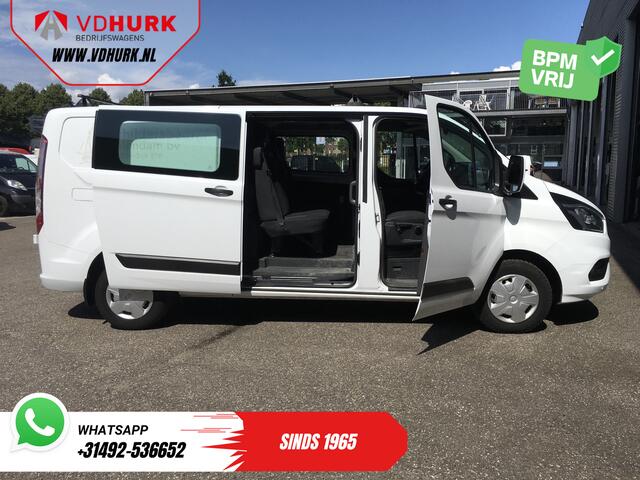 Ford TRANSIT CUSTOM 2.0 TDCI L2 Trend DC Dubbel Cabine BPM VRIJ! Stoelverw./ Carplay/ 2.7t Trekverm./ Navi/ PDC/ Cruise