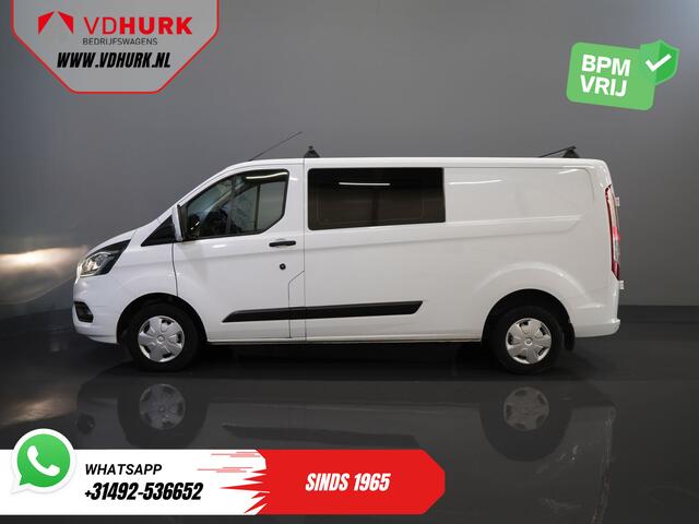 Ford TRANSIT CUSTOM 2.0 TDCI L2 Trend DC Dubbel Cabine BPM VRIJ! Stoelverw./ Carplay/ 2.7t Trekverm./ Navi/ PDC/ Cruise