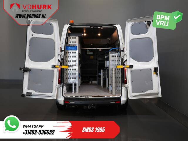 Ford TRANSIT CUSTOM 2.0 TDCI 130 pk L2H2 Trend MHEV BPM VRIJ! Sortimo/ Inrichting/ Standkachel/ Stoelverw./ Omvormer/ Carplay/ Camera/ Cruise/ Trekhaak/ Airco