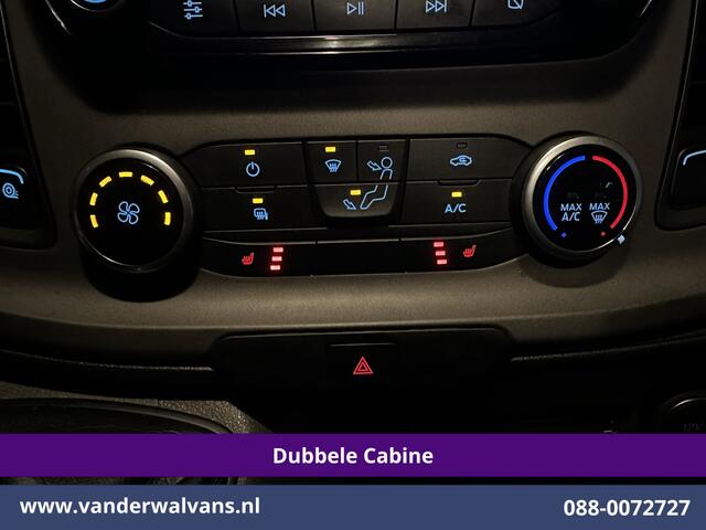 Ford TRANSIT CUSTOM 2.0 TDCI 131pk L2H1 Dubbele Cabine Euro6 Airco | 2x zijdeur | Navigatie Apple Carplay, Android Auto, LED, Cruisecontrol, Parkeersensoren, Stoelverwarming, 5-Zits