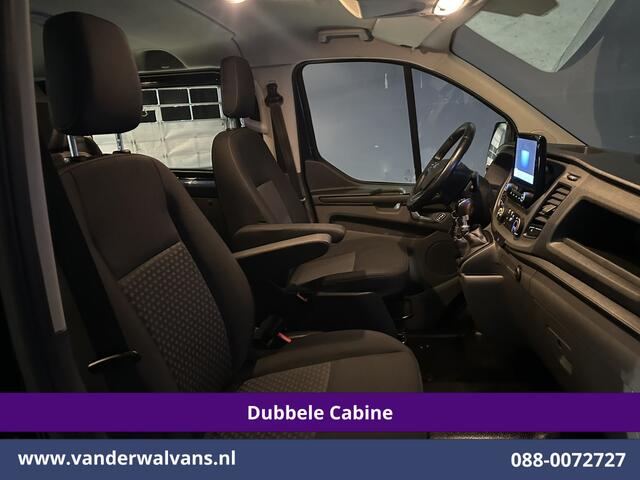 Ford TRANSIT CUSTOM 2.0 TDCI 131pk L2H1 Dubbele Cabine Euro6 Airco | 2x zijdeur | Navigatie Apple Carplay, Android Auto, LED, Cruisecontrol, Parkeersensoren, Stoelverwarming, 5-Zits