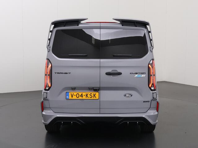 Ford TRANSIT CUSTOM 320 2.0 TDCI | MS-RT | DUBBEL CABINE | 170 PK AWD | 2X ZIJSCHUIFDEUR | NAVIGATIE | CAMERA | CRUISE CONTROL | CLIMATE CONTROL | KUIP STOELEN | 19" LM WIELEN | NL AUTO | BOM VOL